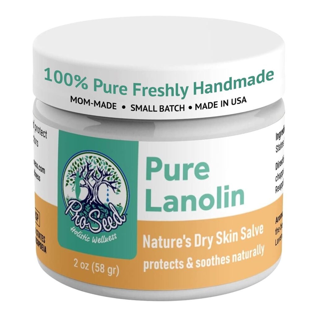 100% Pure Lanolin Cream - Handmade, Unrefined Balm for Dry  Itchy Skin, Cracked Lips, Breastfeeding, Baby Care, Moisture-Rich, Nursing Essentials  Petroleum-Free, Perfect for Hands, Face  Paw Care