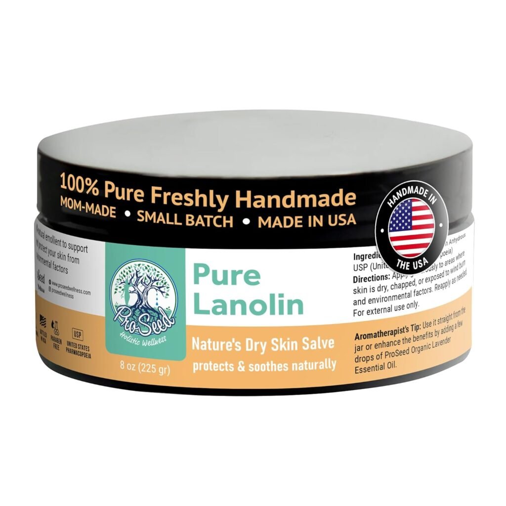100% Pure Lanolin Cream - Handmade, Unrefined Balm for Dry  Itchy Skin, Cracked Lips, Breastfeeding, Baby Care, Moisture-Rich, Nursing Essentials  Petroleum-Free, Perfect for Hands, Face  Paw Care