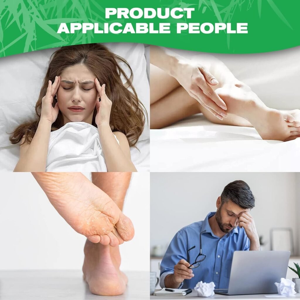 100Pads Foot Pads | Natural Bamboo Vinegar Ginger Powder Foot Pads | Deep Cleansing Foot Paches for Stress Relief, Better Sleep Suitable for Travel or Home Use