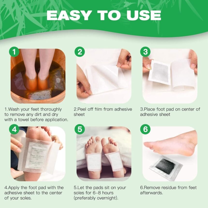 100pads foot pads natural bamboo vinegar ginger powder foot pads deep cleansing foot paches for stress relief better sle 3