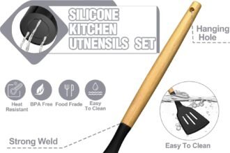34pcs silicone cooking utensils set review