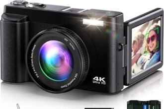 4k digital camera for photography auto focus vlogging camera for youtube video with 3 180 flip screen 16x anti shake 4k