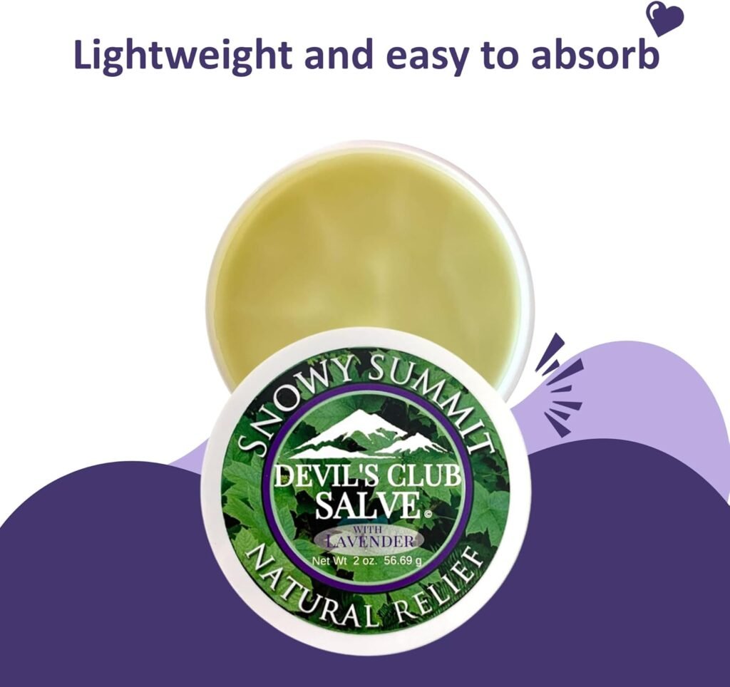 Alaska Devils Club Lavender Salve - Handmade Skin Care Ointment with Lavender - Natural Muscle Rub with Premium, Responsibly Sourced Plant Materials - Made in USA - 2 oz