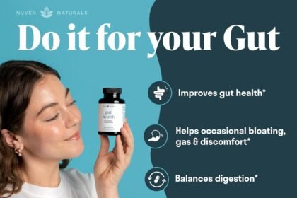 All in one gut health wprobiotics prebiotics digestion supporting herbs and adaptogens leaky gut repair formula to suppo 1