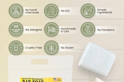 Amish farms soap bar with all natural bentonite clay made in usa vegan moisturizing for sensitive skin women mens face b 3