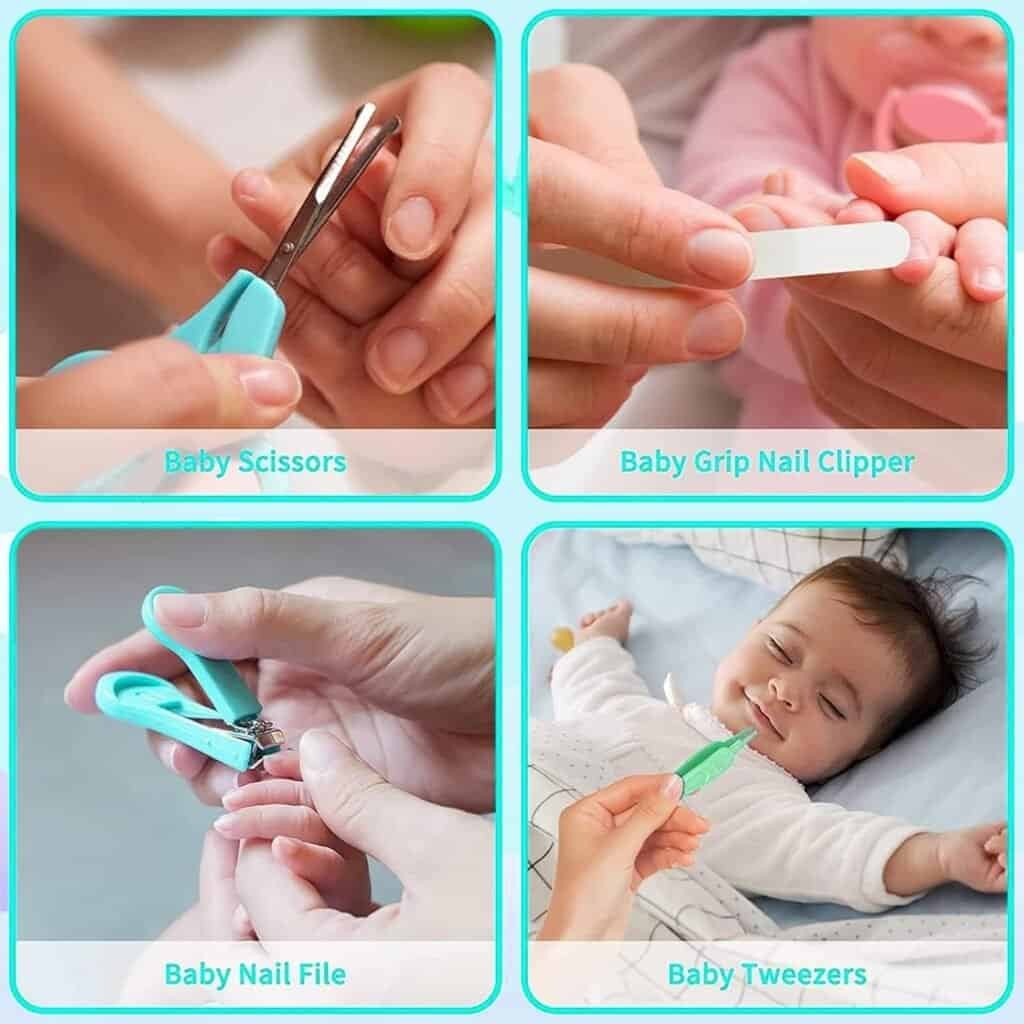Baby Healthcare and Grooming Kit for Newborn Kids, 24PCS Upgraded Safety Baby Care Kit, Newborn Nursery Health Care Set, Baby Care Products