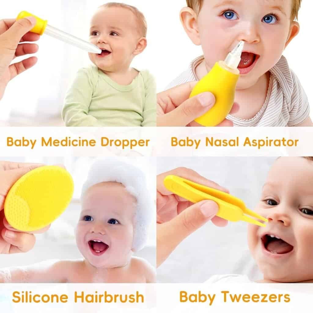 Baby Healthcare and Grooming Kit for Newborn Kids, 24PCS Upgraded Safety Baby Care Kit, Newborn Nursery Health Care Set, Baby Care Products