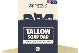Beef tallow soap bar all natural grass fed tallow soap unscented moisturizing face body wash great for eczema dry itchy