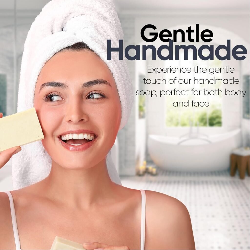 Beef Tallow Soap Bar – All Natural Grass Fed Tallow Soap Unscented – Moisturizing Face  Body Wash Great for Eczema, Dry, Itchy, Sensitive Skin – Handcrafted Bath Soap for Adults, Kids, Made in USA