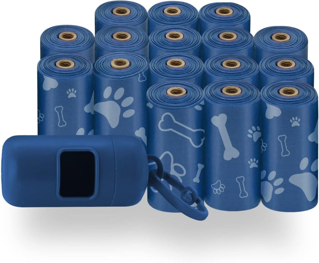 Best Pet Supplies Dog Poop Bags for Waste (150 Bags) Refuse Cleanup, Doggy Roll Replacements for Outdoor Puppy Walking and Travel, Leak Proof and Tear Resistant, Thick Plastic - Assorted Colors