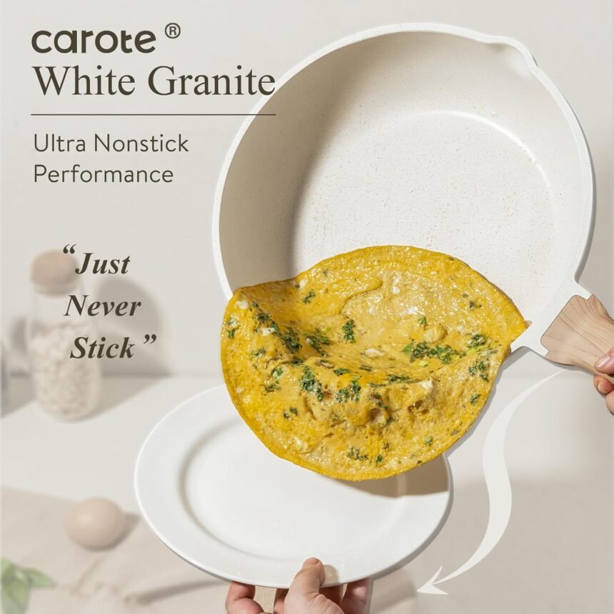 Carote 14 pcs pots and pans set nonstickcookware set kitchen cooking set with utensil and pan protectors 3