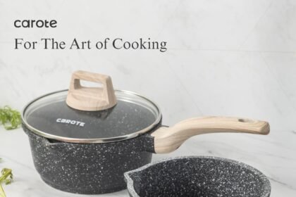 Carote 21pcs pots and pans set nonstick cookware sets white granite induction cookware non stick cooking set wfrying pan 1