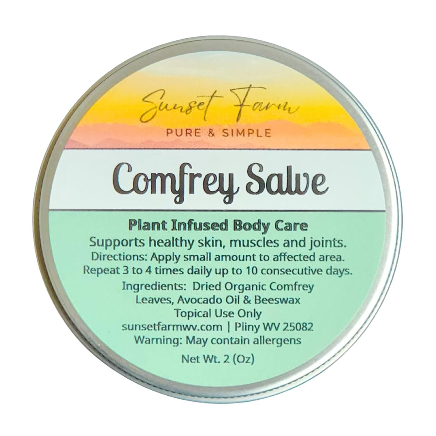 Comfrey salve herbal balm skin body care ointment 2 oz