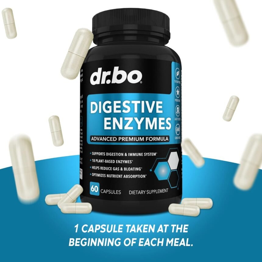 Digestive enzymes supplements plant based pancreatic proteolytic super digestion enzyme supplement pills aid for bloatin 2