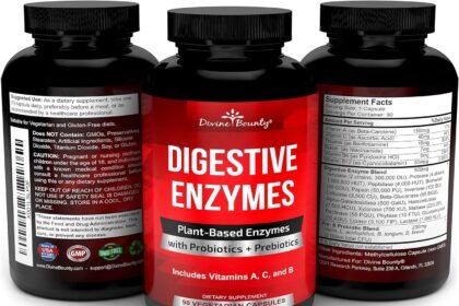 Digestive enzymes with probiotics prebiotics digestive enzyme supplements w lipase amylase bromelain support a healthy d 2