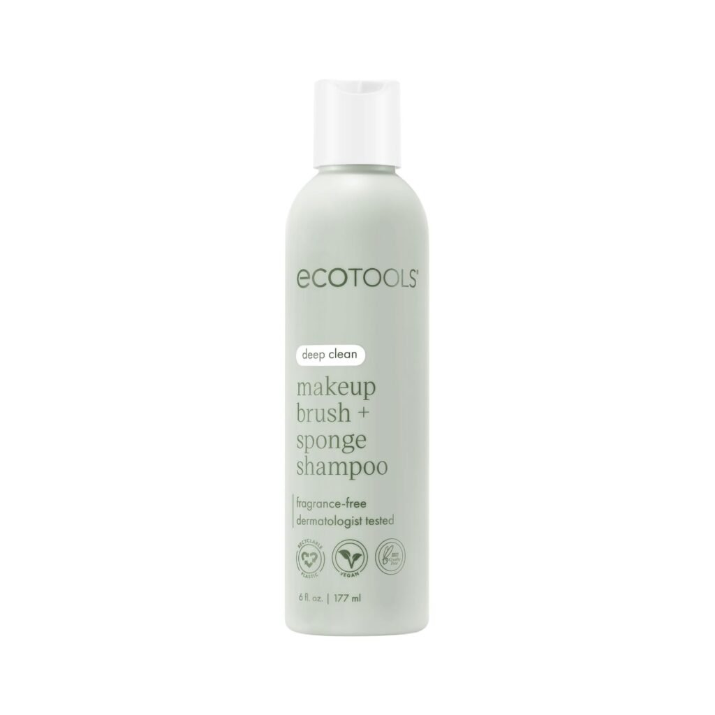 EcoTools Cleanser Shampoo for Makeup Brush/Sponge/Puffs, Remove Makeup  Impurities, Fragrance-Free, No Harsh Chemicals, Vegan  Cruelty-Free, 6 fl.oz./177 ml, 1 Count