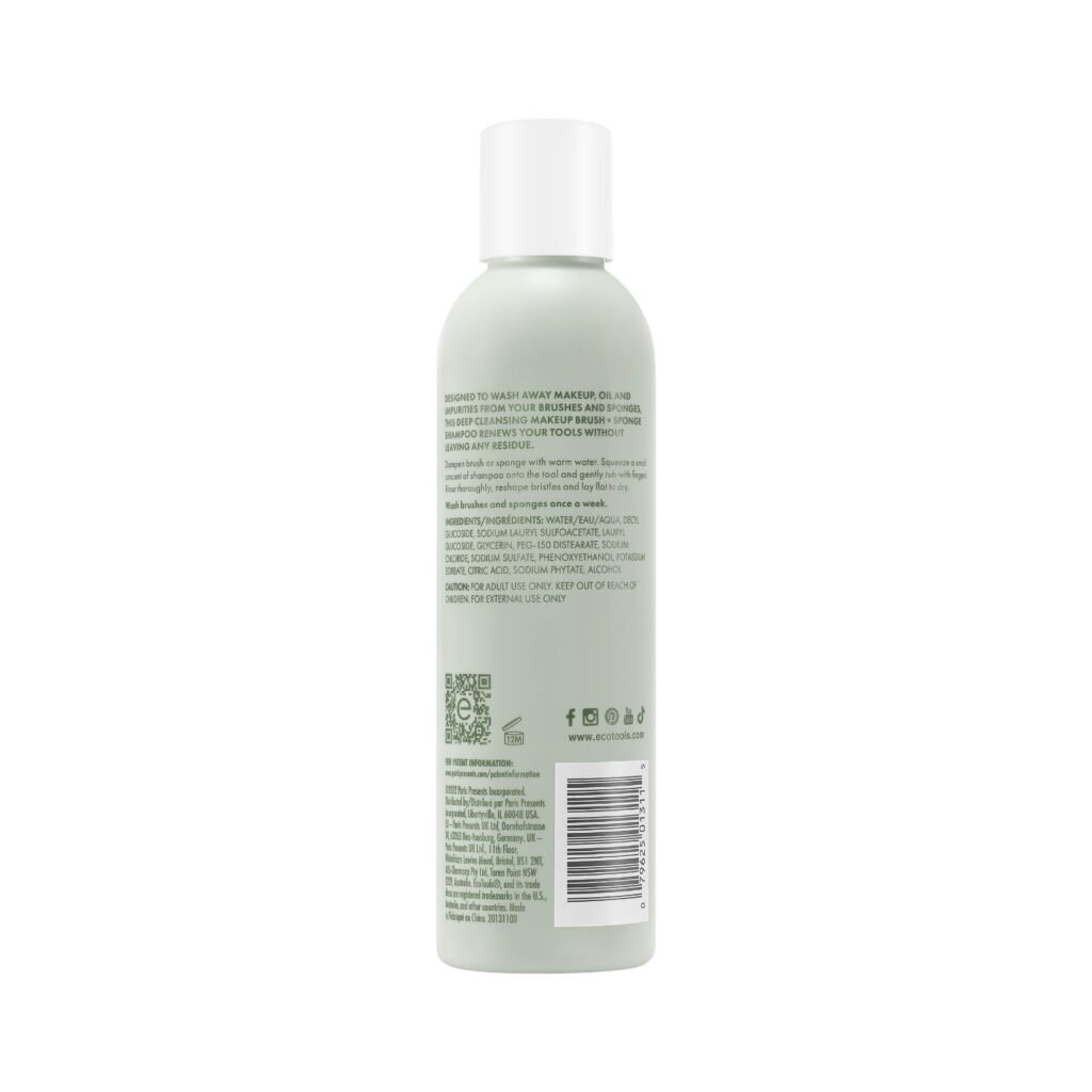 EcoTools Cleanser Shampoo for Makeup Brush/Sponge/Puffs, Remove Makeup  Impurities, Fragrance-Free, No Harsh Chemicals, Vegan  Cruelty-Free, 6 fl.oz./177 ml, 1 Count