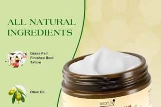 Handmade whipped tallow balm for skin care all natural grass fed beef tallow all purpose balmface and body moisturizing 1 5