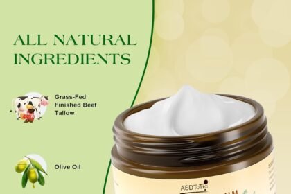 Handmade whipped tallow balm for skin care all natural grass fed beef tallow all purpose balmface and body moisturizing 1 5