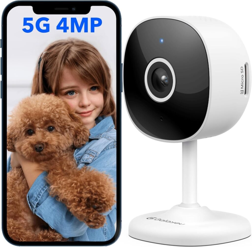 Indoor Cameras for Home Security 2K, Galayou Wireless WiFi Baby Camera Monitor with Two-Way Audio, Home Cameras with APP for Phone, Smart Siren, Works with Alexa/Google Home(G7-4PACK)