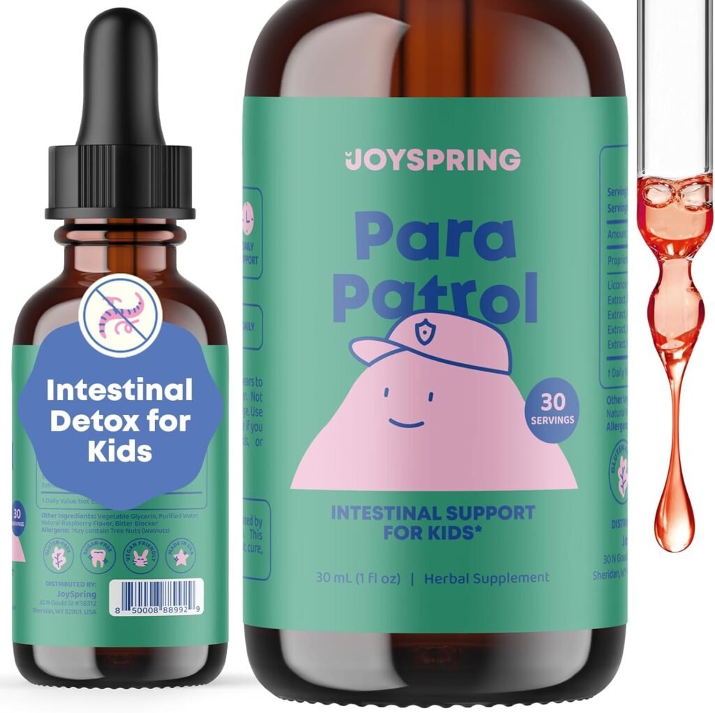 JoySpring Kids Liquid Cleanse – Natural Liquid Detox, Alcohol-Free Supplement for Digestive Health (1 fl oz) 30 Servings