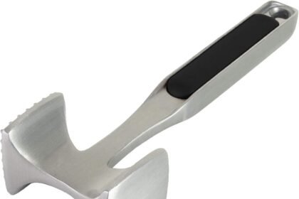 Kitchenaid gourmet multi sided meat tenderizer for pounding meats nuts shellfish ect hang hole for easy storage hand was