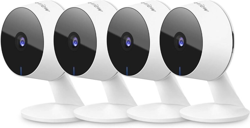 Laview security cameras 4pcs home security camera indoor 1080p wi fi cameras wired for pet motion detection two way audi