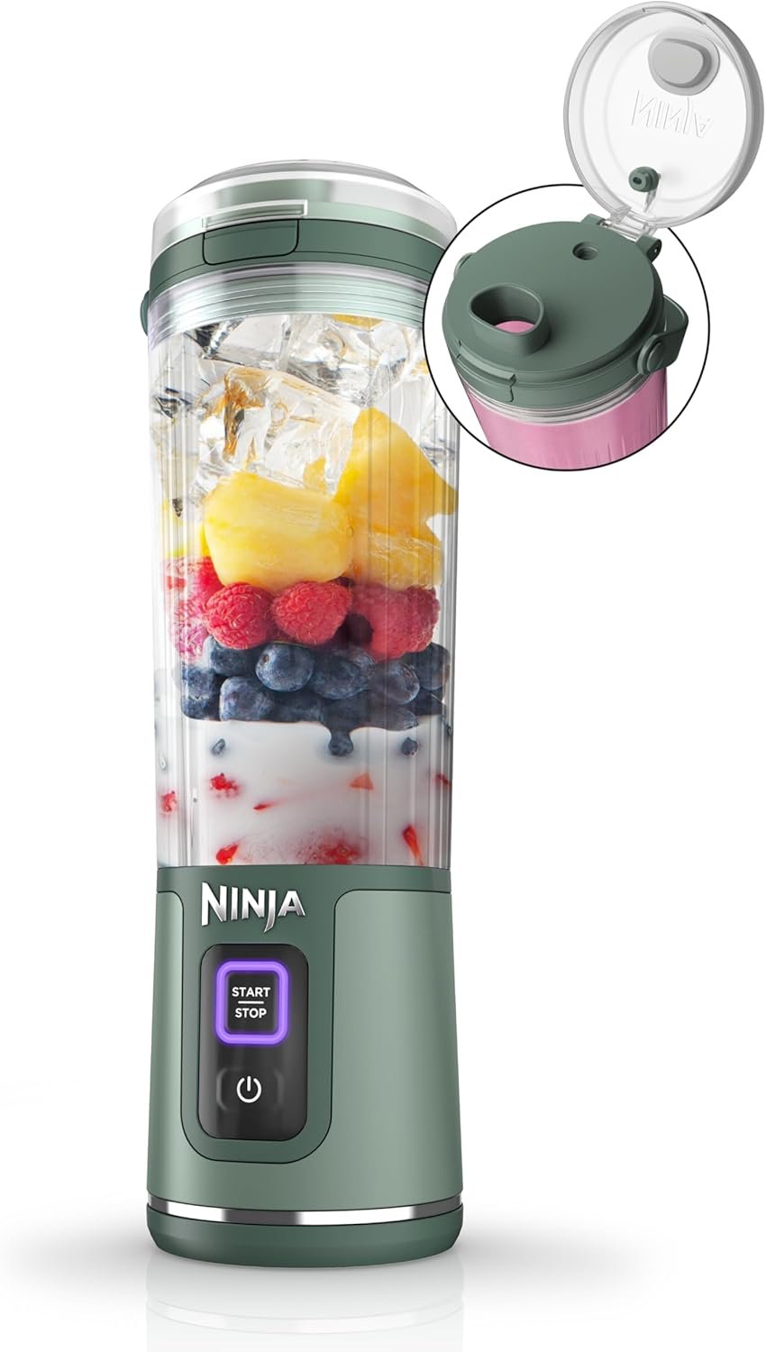 Ninja bc151em blast portable blender cordless 18oz vessel personal blender for shakes smoothies bpa free leakproof lid s
