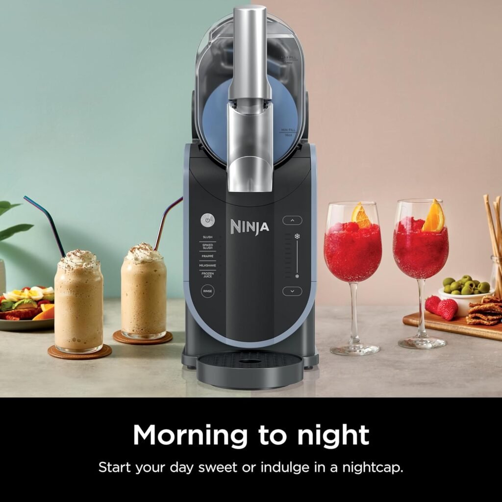Ninja SLUSHi with RapidChill Technology, 88 oz. Frozen Drink  Slushie Machine, 5 Preset Programs, Margaritas, Frappés, and More, Premium Accents, Black, FS301