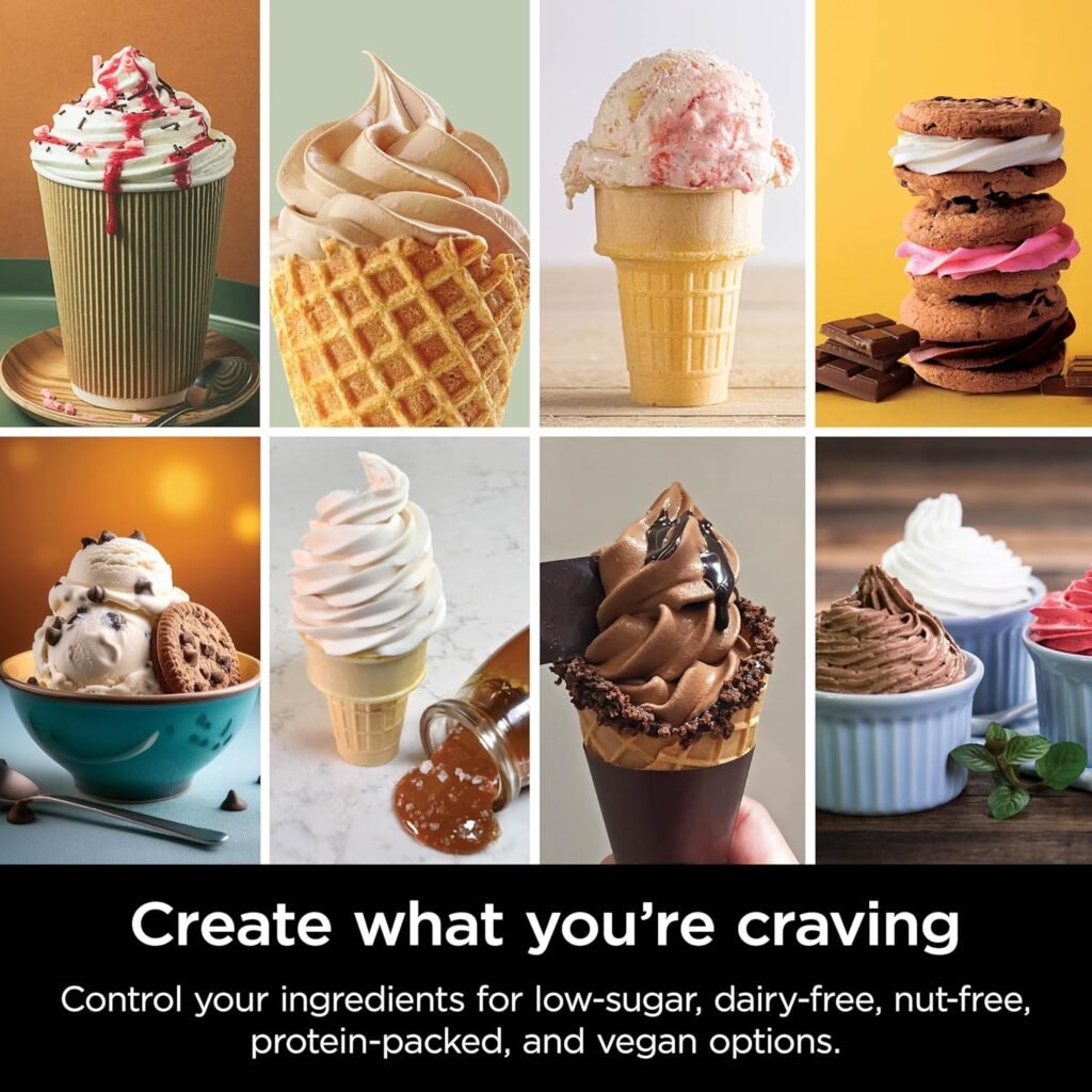 Ninja Swirl by CREAMi Ice Cream and Soft Serve Maker, Sorbet, Milkshake, Frozen Yogurt, Low Calories Program  More, 13-in-1, Soft Serve Handle, (2) CREAMi Swirl 16oz Pints, For Kids  ALL ages, NC701
