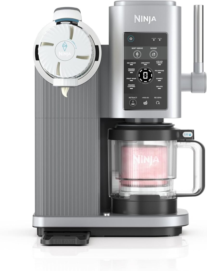 Ninja swirl by creami ice cream and soft serve maker sorbet milkshake frozen yogurt low calories program more 13 in 1 so