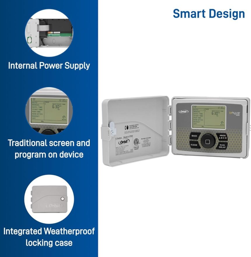 Orbit 57946 b hyve smart indooroutdoor 6 station wifi sprinkler system controller 4