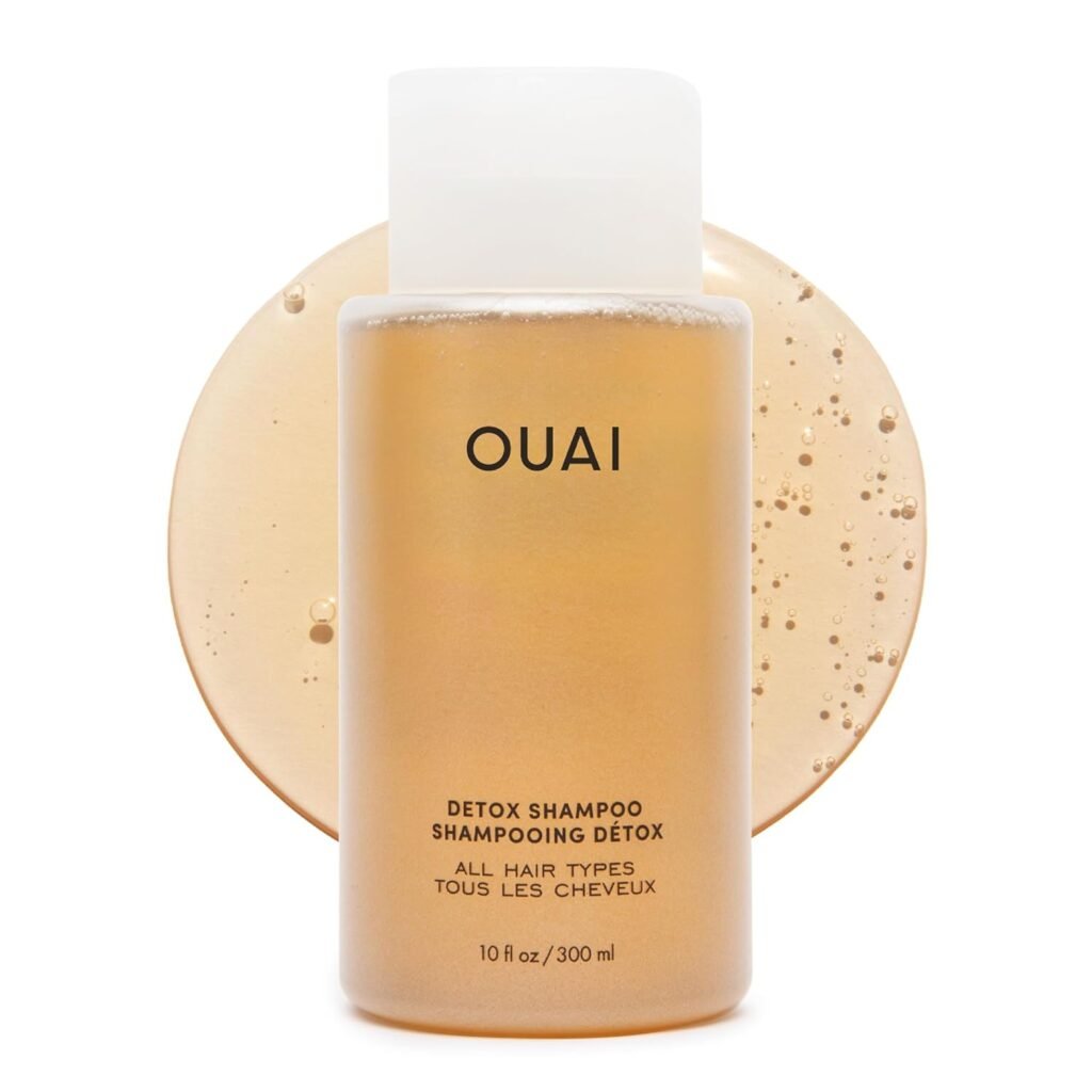 OUAI Detox Shampoo - Clarifying Shampoo for Build Up, Dirt, Oil, Product and Hard Water - Apple Cider Vinegar  Keratin for Clean, Refreshed Hair - Sulfate-Free Hair Care (10 oz)