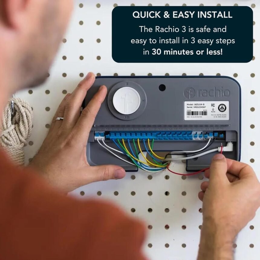 Rachio 3 8 zone smart sprinkler controller simple automated scheduling local weather intelligence save water w rain free 2