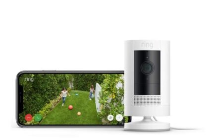 Ring outdoor cam stick up cam weather resistant outdoor camera live view color night vision two way talk motion alerts w 3