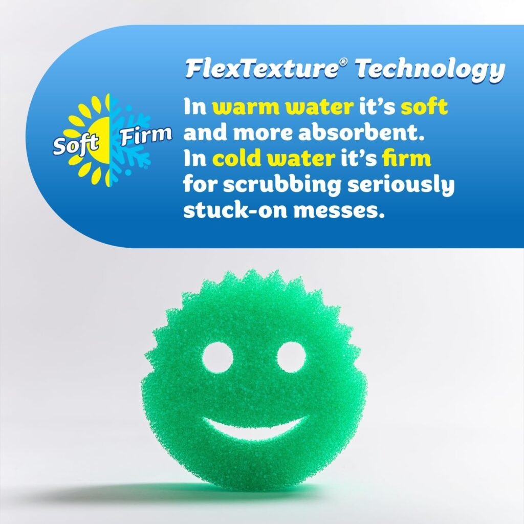 Scrub Daddy Color Sponges - Scratch-Free Multipurpose Dish Sponges for Kitchen, Bathroom  Household Cleaning - Made with BPA-Free Polymer Foam (3 Count)
