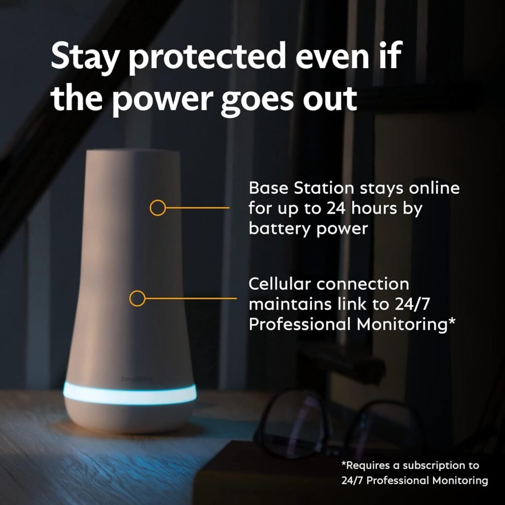 SimpliSafe 12 Piece Wireless Home Security System w/HD Camera - Optional 24/7 Professional Monitoring - No Contract - Compatible with Alexa and Google Assistant, White
