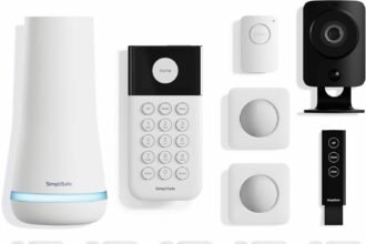 Simplisafe 12 piece wireless home security system whd camera optional 247 professional monitoring no contract compatible