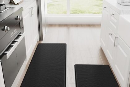 Steprite kitchen mats 2pcs kitchen rugs cushioned anti fatigue kitchen mats for floor non slip standing desk mat waterpr