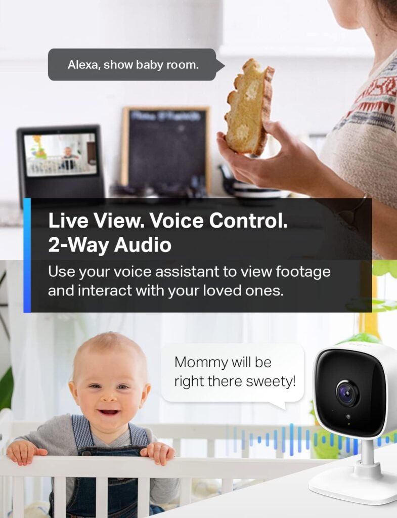 Tapo by TP-Link 1080P Indoor Security Camera for Baby Monitor, Pet Camera w/Motion Detection, 2-Way Audio Siren, Night Vision, Cloud  SD Card Storage, Works w/Alexa  Google Home, C100(4-Pack)