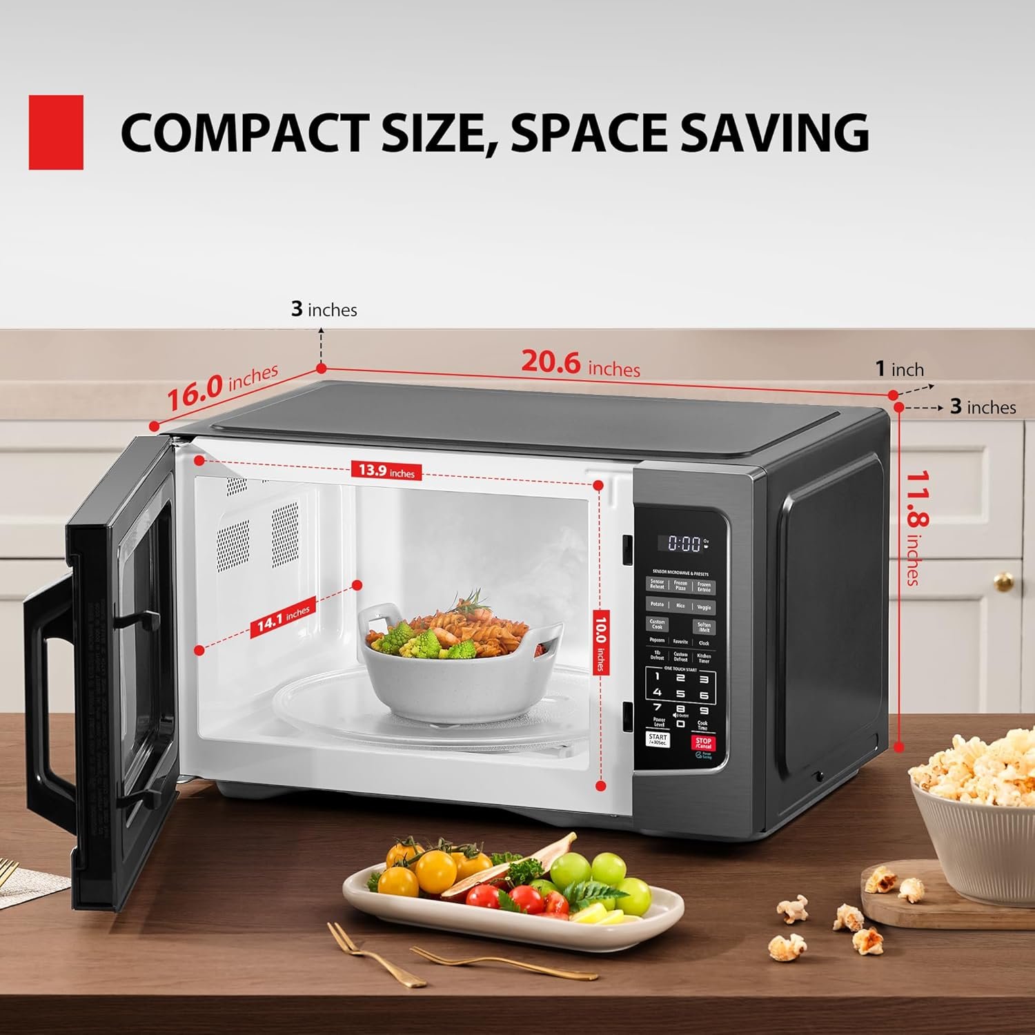 Toshiba em131a5c bs countertop microwave ovens 12 cu ft 124 removable turntable smart humidity sensor 12 auto menus mute 2